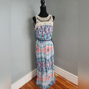 Lily Rose in Bloom‎ Multi Color Maxi Dress Size XL